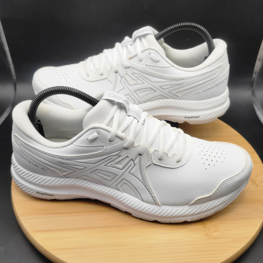 Asics Gel-Contend SL White Walking Shoes Womens 10 Sneakers 1132A057 - Picture 4 of 8